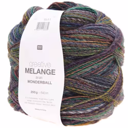 Rico Design 383298.012, Aran, Bleu, Vert, Polyacrylique/Laine, 640 m, Polyacryl 49%, Schurwolle 51%, 200 g