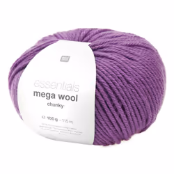 Rico Design 383235.031, Aran, Lilas, Polyacrylique/Laine, 115 m, 30 °C, 100 g
