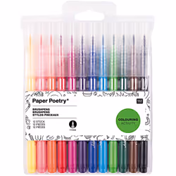 Rico Design 99001.64.21, 12 couleurs, Multicolore, Pointe du marqueur, 1 mm, 4 mm, Multicolore