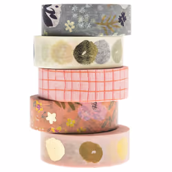 Rico Design 99001.78.37, Multicolore, Motif, Papier, 10 m, 15 mm, 5 pièce(s)