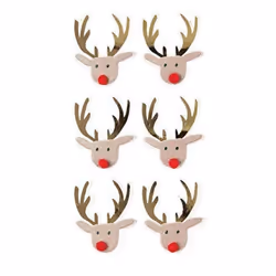 Rico Design 99001.80.48, Papier, Marron, Or, Rouge, Chevreuil, Noël, 1 feuilles
