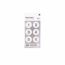 Rico Design 99001.80.51, Or, Blanc, Garçon/Fille, 28 mm, 28 mm, 24 pièce(s), 4 feuilles