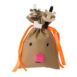 Rico Design 99001.74.26, Sac emballage cadeau, Marron, Image, Toison, Papier, Polypropylène (PP), Noël, 200 mm