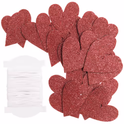 Rico Design 99001.22.27, Étiquette de papier-cadeau, Rouge, Monochromatique, Papier, Amour, 30 mm