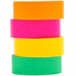 Rico Design 300270, Vert, Orange, Rose, Jaune, Monochromatique, Papier, Amovible, 10 m, 15 mm
