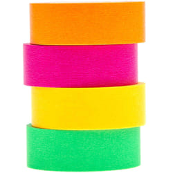 Rico Design 300270 scotch adhésif décoratif 10 m Vert, Orange, Rose, Jaune