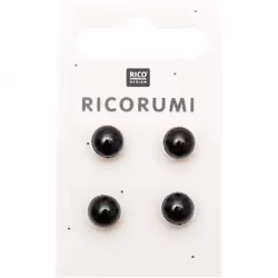 Rico Design 500060.715, Rond, Noir, Marron, 4 pièce(s), 8,5 mm