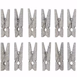Rico Design 7040.30.98, Bois, Argent, Monochromatique, 7 mm, 35 mm, 12 pièce(s)
