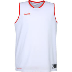 Maillot basket Spalding Move Tank Top Junior - Blanc - Rouge - Maille respirante - Enfant - Garçon