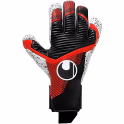 Gants de gardien - Uhlsport - Powerline Supergrip+ HN - Noir/Rouge/Blanc - Taille 75 - Adhérence optimale