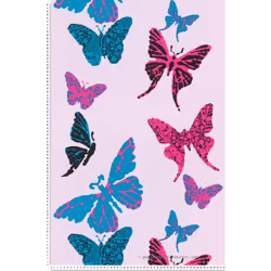 Papier Peint "papillons Très Girly"