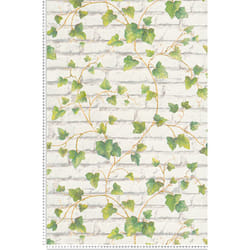 Papier Peint À Briques Blanches Et Lierre