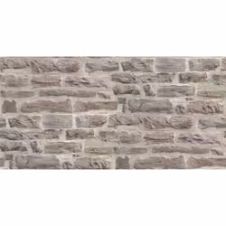 Papier Peint Imitation "mur De Pierres Avec Joint Grisé"