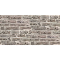 Papier Peint Imitation "mur De Pierres Avec Joint Grisé"