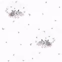 Papier Peint "lapin Et Chaton"