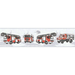 Frise Imprimée "camion De Pompier"