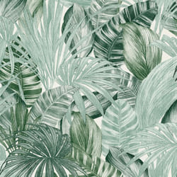As Creation - Papier peint feuilles de palmier aquarelle Tapisserie jungle Tropical Papier peint intissé et embossé Idéal pour salon