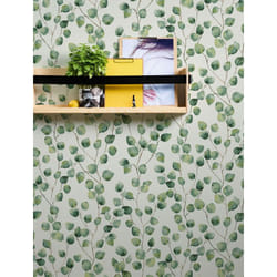 Papier peint eucalyptus Tapisserie feuillage Nature feuille Papier peint intissé et embossé Idéal pour chambre
