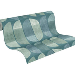 A.S. Creation Geo Nordic 375313 papier peint intissé vintage 0.53 m x 10.05 m bleu