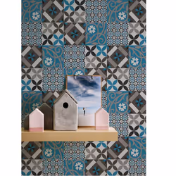Papier Peint - Effet Mosaïque Colorée