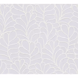 Papier peint graphique floral blanc Tapisserie à feuilles style botanique Papier peint moderne 10,05 x 0,53 m à peindre idéal ...