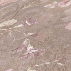 As Creation - Papier peint intissé romantique style maison de campagne avec fleurs Papier peint intissé romantique vieux rose