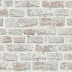 As Creation - Papier peint effet mur blanc, beige, idéal pour la cuisine et le couloir Papier peint pierre aspect 3D