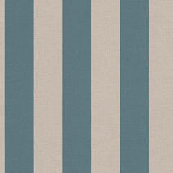 As Creation - Papier peint à rayures bleu beige Papier peint maritime couleur pétrole Papier peint intissé classique à rayures