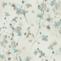 As Creation - Papier peint petites fleurs bleues Tapisserie fleurs Fleuri vintage Papier peint intissé et embossé Idéal pour chambre