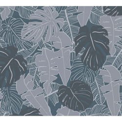 As Creation - Papier peint nature bleu et gris Tapisserie florale feuillage Papier peint moderne intissé style jungle idéal pour chambre
