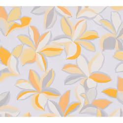 As Creation - Papier peint nature sur fond argent Tapisserie florale orange et grise Papier peint style botanique idéal pour ...