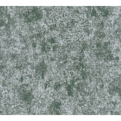 As Creation - Papier peint intissé vert et argent Tapisserie aspect plâtre patiné Papier peint contemporain effet métallique idéal pour couloir