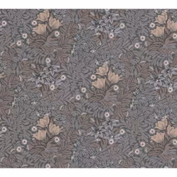 Papier peint floral style baroque Tapisserie marron à fleurs et feuilles Papier peint végétation luxuriante idéal pour salon