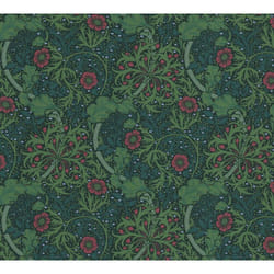 As Creation - Papier peint intissé vert et rouge à fleurs Tapisserie florale style baroque Papier peint feuillage botanique idéal pour chambre