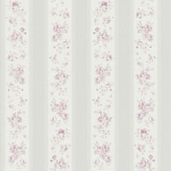 As Creation - Papier peint intissé romantique style maison de campagne shabby chic vintage avec roses et rayures