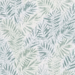As Creation - Papier peint feuillage vert sur fond blanc effet métallique Tapisserie texturée aspect textile Papier peint nat ...