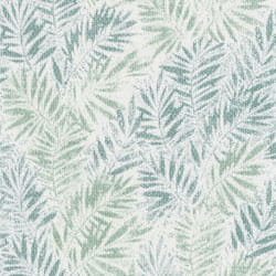 As Creation - Papier peint feuillage vert sur fond blanc effet métallique Tapisserie texturée aspect textile Papier peint nature style tropical idéal