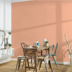 As Creation - Papier peint uni orange couleur pêche Tapisserie intissée effet gaufrage Papier peint moderne lavable idéal pour couloir et salon