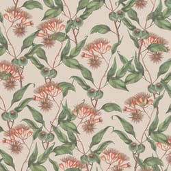 Papier peint intissé rose pâle et vert Tapisserie à fleurs rouges style tropical jungle Papier peint floral idéal chambre et salon