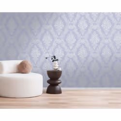 As Creation - Papier peint bleu baroque, ambiance noble B397652