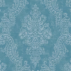 As Creation - Papier peint turquoise baroque, ambiance noble B397654