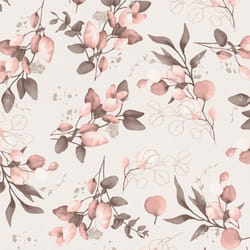 As Creation - Papier peint fleur rose, fond crème B397681