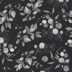 Papier peint intissé - noir - fleurs / floral - Papiers peints à motifs - Pure Elegance - A.S. Creation