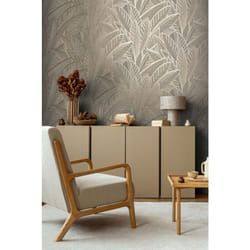As Creation - Tapisserie feuille abstraite, blanc, beige, tête de lit, cuisine, salon, 399332