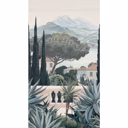 Ce modèle est un papier peint vinyle sur intissé (240 grammes/m2) de style motifs nature|paysages. Il est lessivable, strippa ...