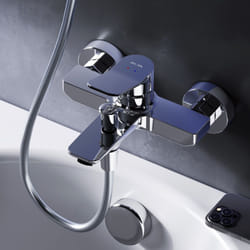 Am.pm - Mitigeur Baignoire Chrome Robinet Baignore Main Monté Mur pour Salle de Bains Mélangeur de Baignoire en Laiton