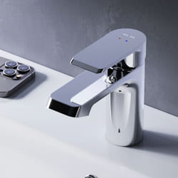 Am.pm - Mitiguer Lavabo Robinet Salle Bain Chrome Robinet de Lavabo pour Salle de Bain Mélangeur Lavabo en Laiton