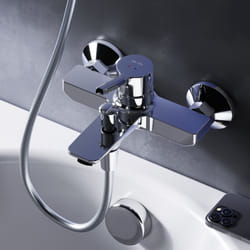 Am.pm - Mitigeur Baignoire Chrome Robinet Baignore Main Monté Mur pour Salle de Bains Mélangeur de Baignoire en Laiton