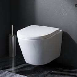Wc Suspendu sans bride wc en céramique sans rebord avec couvercle de siège Softclosing - Am.pm