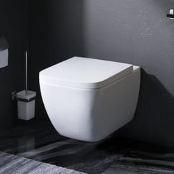 Wc Suspendu sans bride wc en céramique sans rebord avec couvercle de siège Softclosing - Am.pm